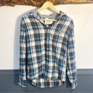 Urban Pipeline Blue Green Cotton Flannel Size S